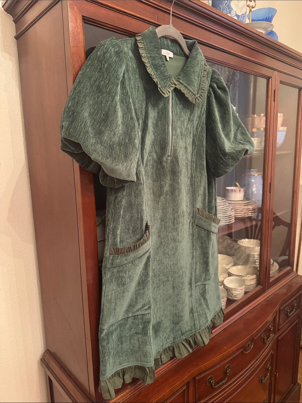 RAQUEL RUFFLE POCKET DETAIL DRESS - Picture 5 of 11